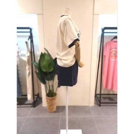 배색 트레이닝 세트 베이지