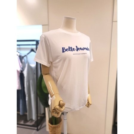 쿨 프린팅 티셔츠 아이보리