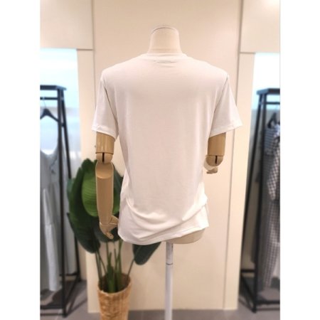 쿨 프린팅 티셔츠 아이보리