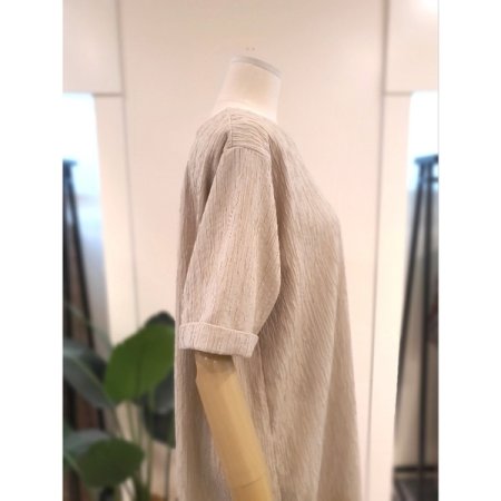 주름 브이넥 반팔 원피스 3색상