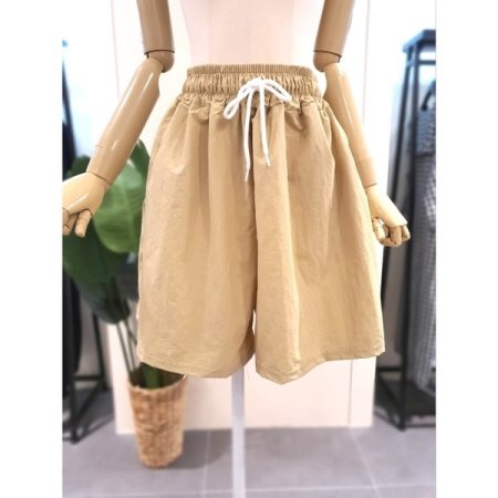 썸머 4부 밴딩 반바지 베이지