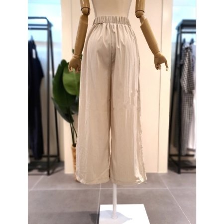 스트링 반팔 블라우스 팬츠 세트 베이