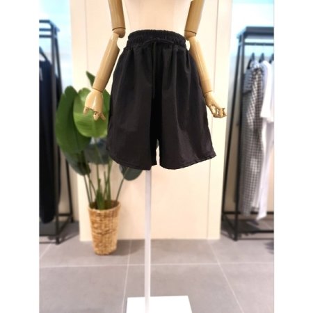 바스락 4부 밴딩 반바지 네이비