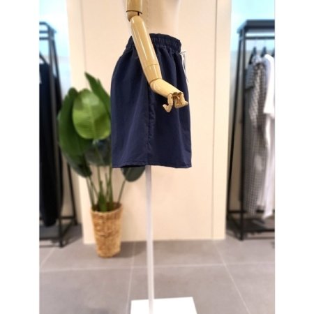 바스락 4부 밴딩 반바지 네이비