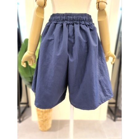 바스락 4부 밴딩 반바지 네이비