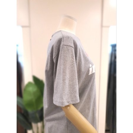 요거트 프린팅 티셔츠 그레이