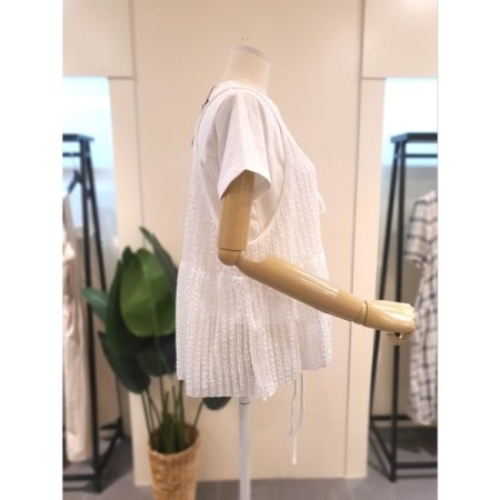 리본 레이어드 뷔스티에 2색상