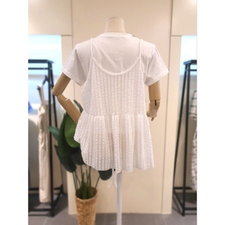 리본 레이어드 뷔스티에 2색상