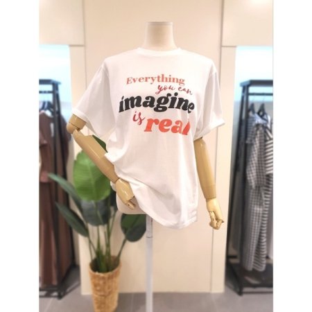 요거트 프린팅 티셔츠 블랙