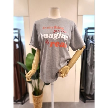 요거트 프린팅 티셔츠 블랙