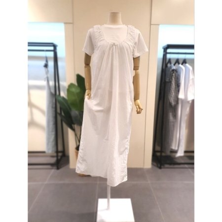 스트링 셔링 민소매 원피스 다크그레이