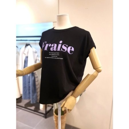 프레이즈 민소매 티셔츠 블랙