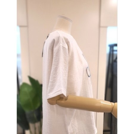 린넨 혼방 반팔 티셔츠 오트밀