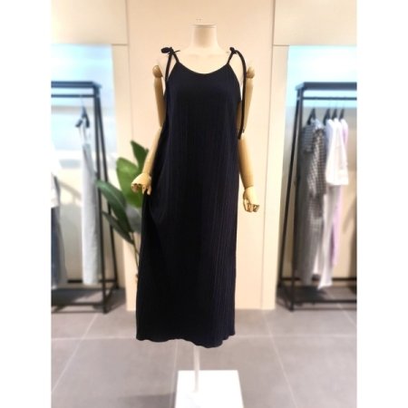 플리츠 뷔스티에 원피스 퍼플