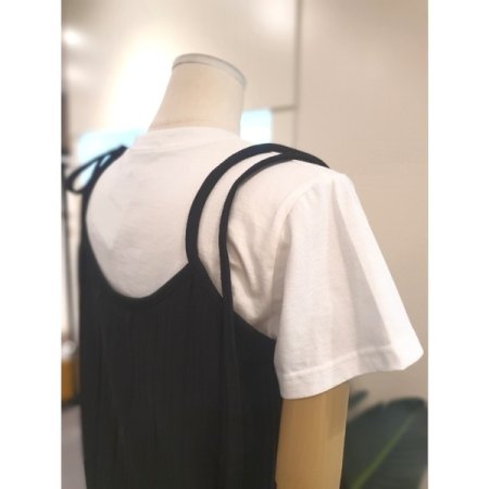 플리츠 뷔스티에 원피스 블랙