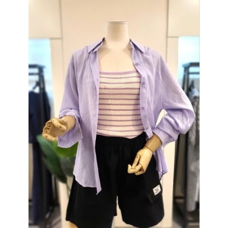 나시 블라우스 세트 퍼플