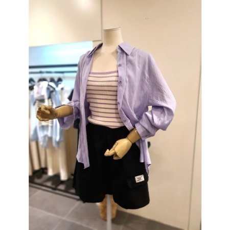 나시 블라우스 세트 퍼플