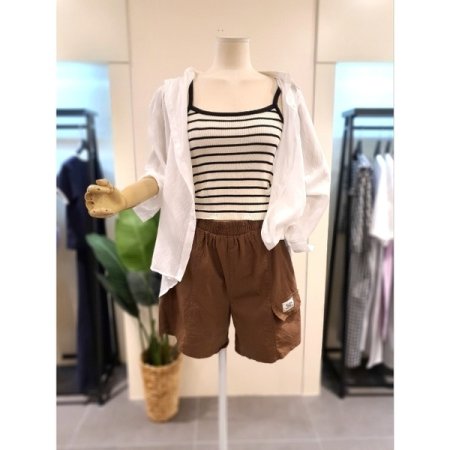 나시 블라우스 세트 퍼플