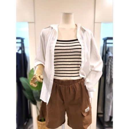 썸머 나시 블라우스 세트 아이보리