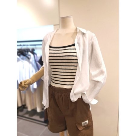 썸머 나시 블라우스 세트 아이보리