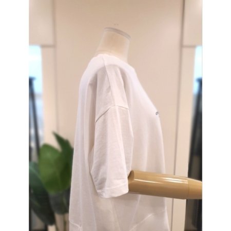 언발 밑트임 반팔 티셔츠 아이보리