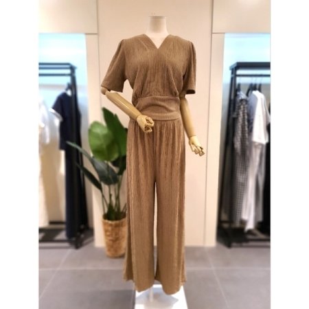 요루 스판 반팔 와이드팬츠 세트 KH