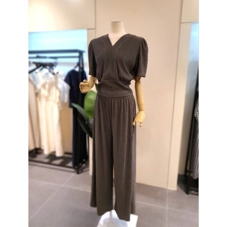 요루 스판 반팔 와이드팬츠 세트 KH