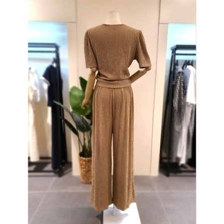 요루 여름 반팔 와이드팬츠 셋업 베이