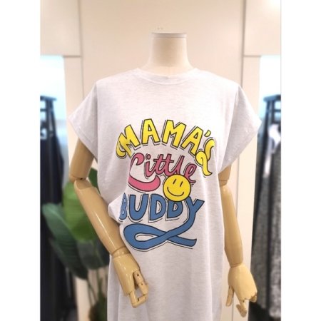 버디 드랍소매 원피스 라이트그레이