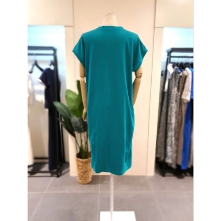 스마일 드랍소매 원피스 그린