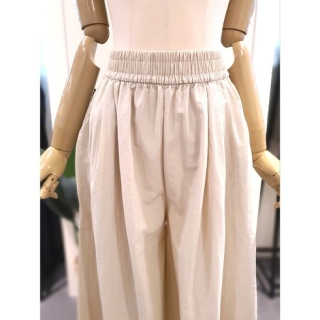 밑단 펀칭 쿨 와이드 팬츠 베이지