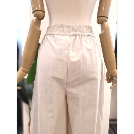 밑단 펀칭 쿨 와이드 팬츠 베이지