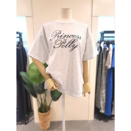 프린 반팔 반바지 세트 라이트그레이