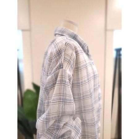 윈디 체크 셔츠 아이보리