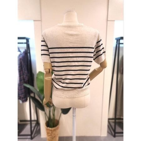 레이스 단가라 가디건 베이지