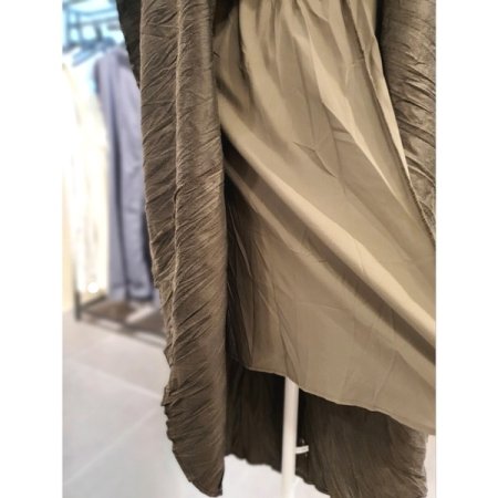 에코 레더 밴딩 스커트 카키