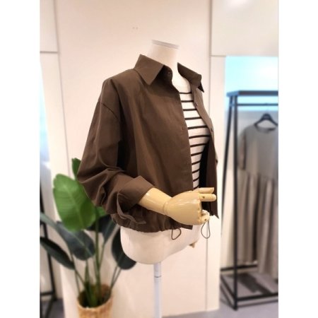 어텀 나시 셔츠 세트 브라운