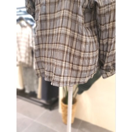 모니 체크 셔츠 스카이블루