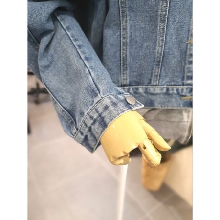 카라 집업 레이어드 청자켓 데님자켓