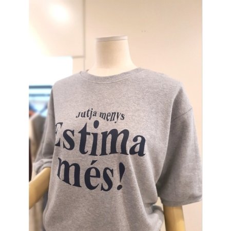 티마 5부 반팔 맨투맨 그레이