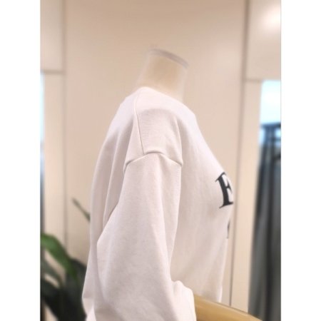 타미 5부 반팔 맨투맨 아이보리