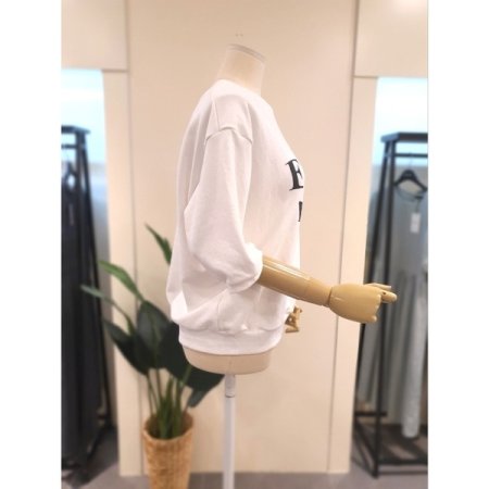 타미 5부 반팔 맨투맨 아이보리