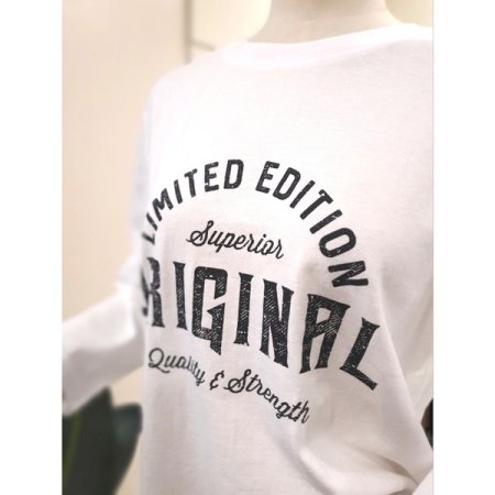 에디션 기본 7부 긴팔티 화이트