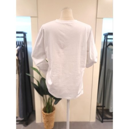 에디션 기본 7부 긴팔티 화이트