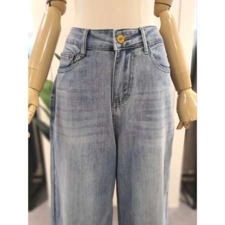 와이드 7부 데님팬츠 청바지