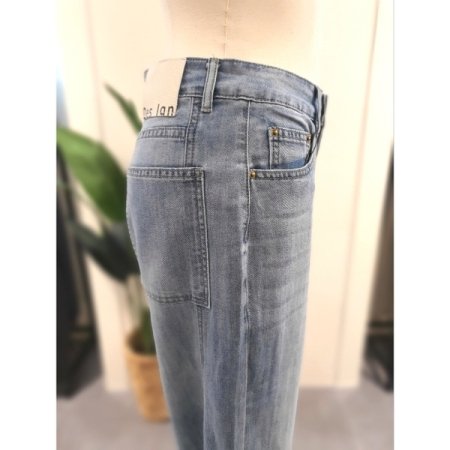 와이드 7부 데님팬츠 청바지
