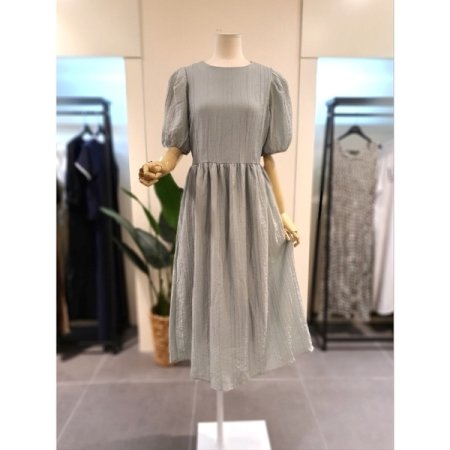 하이디 백버튼 반팔 원피스 민트