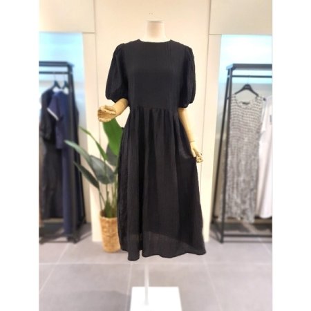 하이디 백버튼 반팔 원피스 민트