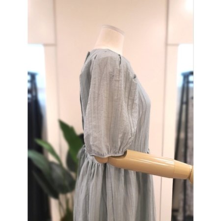 하이디 백버튼 반팔 원피스 민트