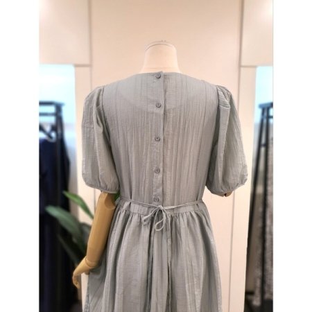 하이디 백버튼 반팔 원피스 민트